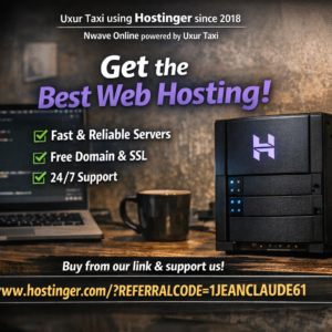 Hostinger web hosting promotion by Nwave Online powered by Uxur Taxi, using Hostinger since 2018