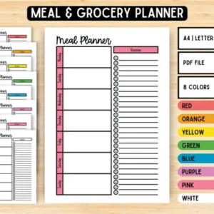 Pine Hills Meal Planner Printable PDF