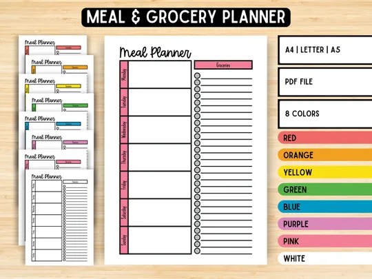 Pine Hills Meal Planner Printable PDF