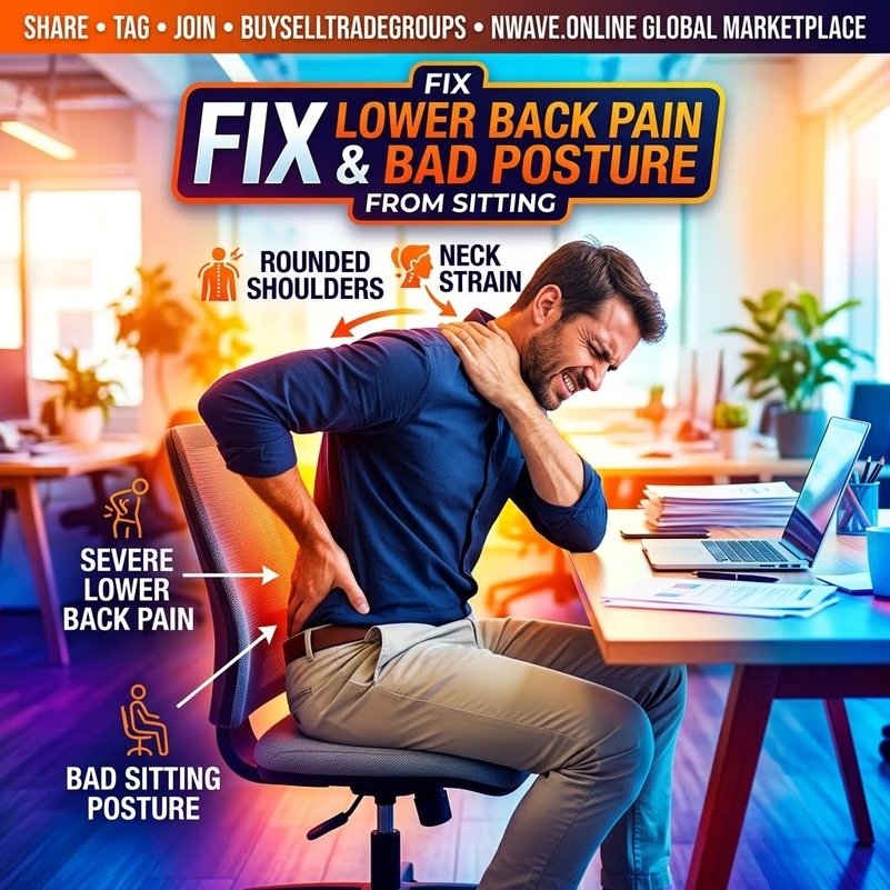 How to Fix Lower Back Pain And Bad Posture from Sitting