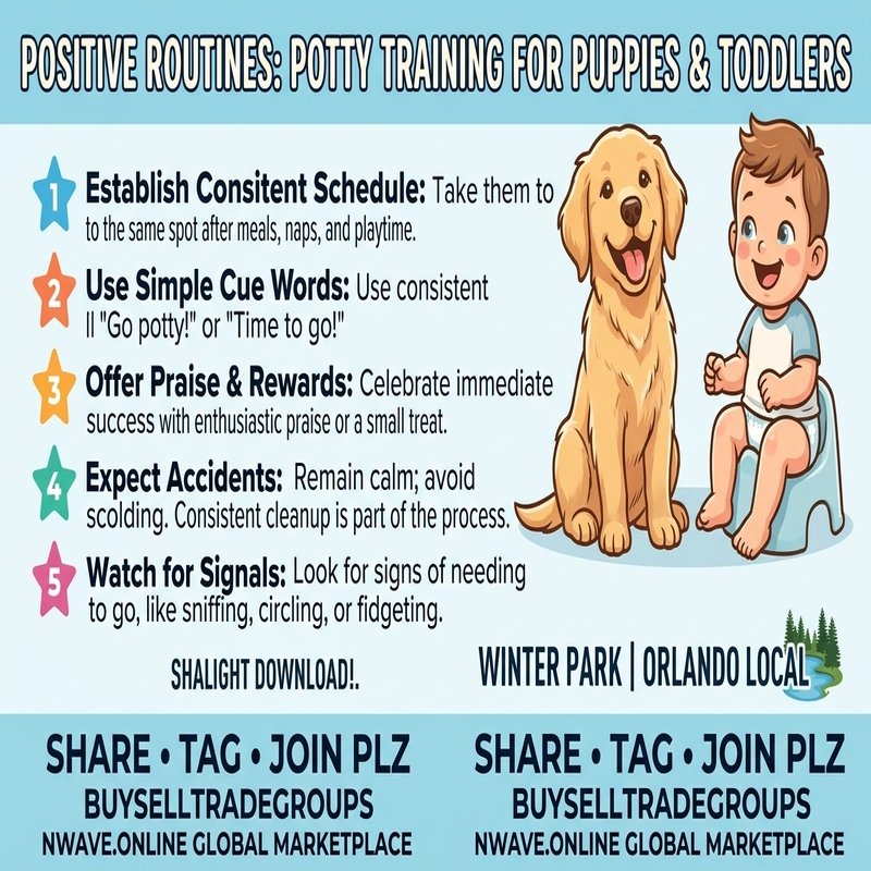 Winter Park How to Potty Train a Puppy or Toddler with Positive Routines